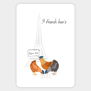 Three french hens Magnet